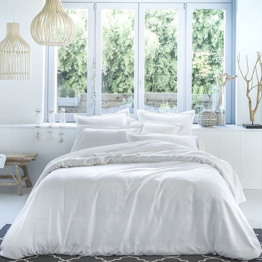 Housse de Couette Satin de Coton Jacquard Bord De Mer - Anne de Solène