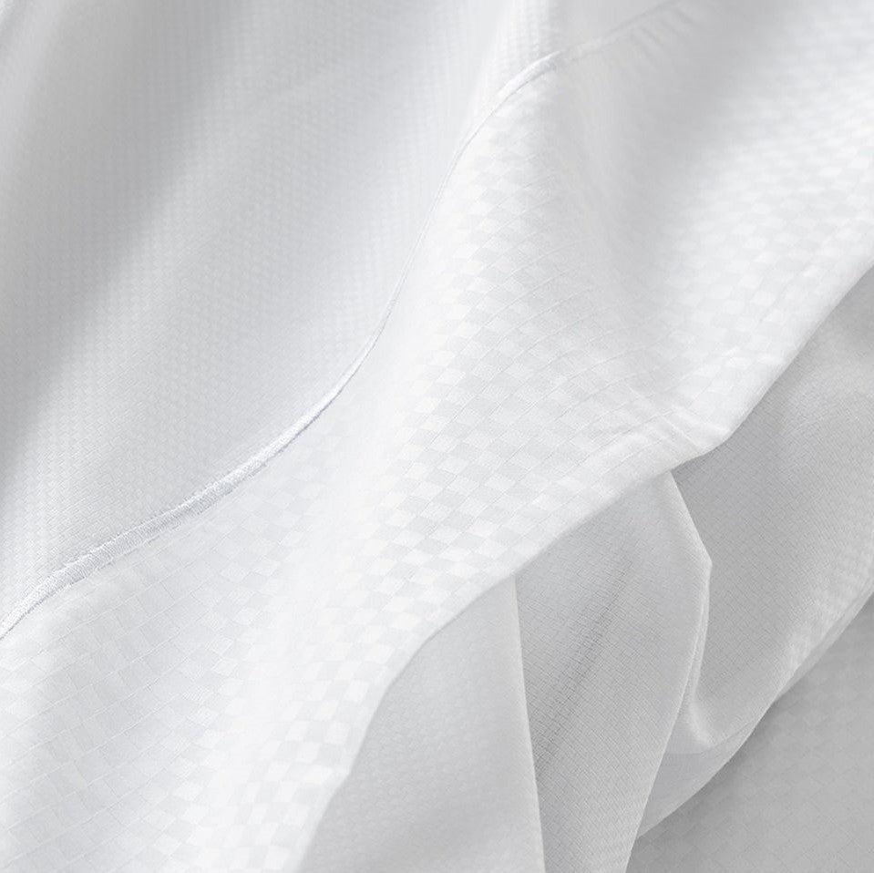 Drap plat Bord de Mer Anne de Solène en satin de coton jacquard